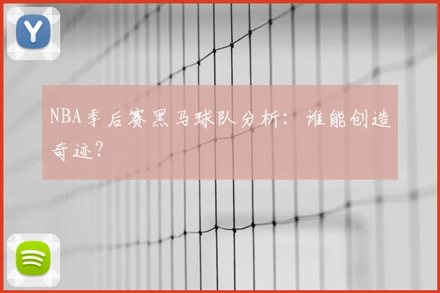 NBA季后赛黑马球队分析：谁能创造奇迹？